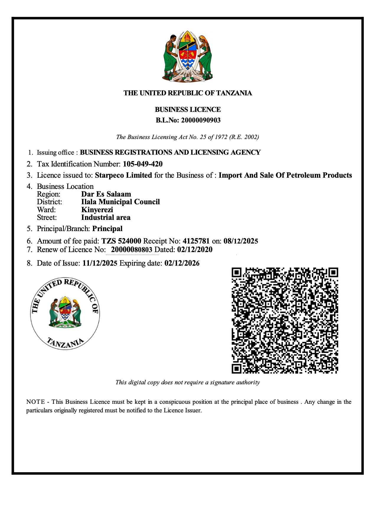 Business Licence